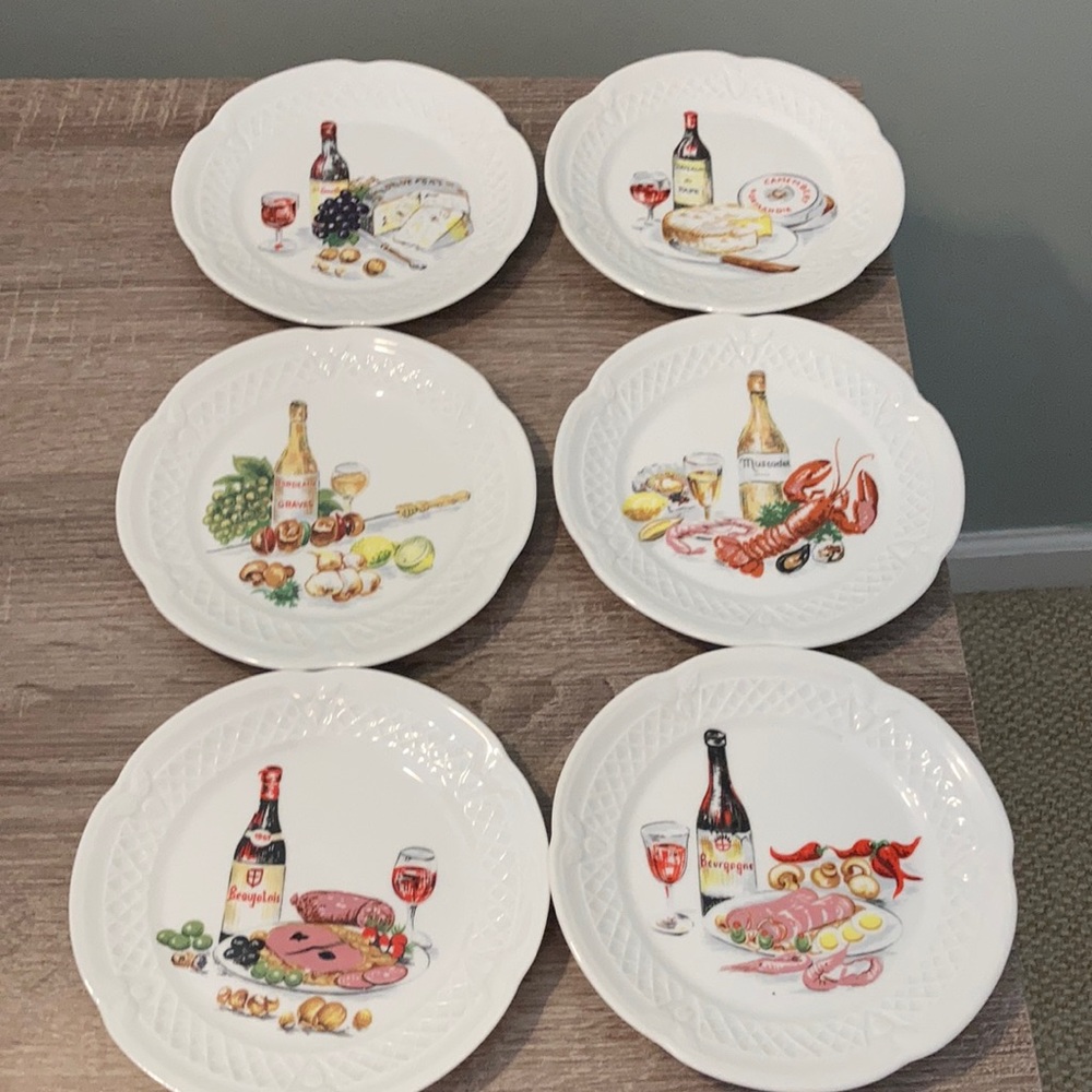 Lourioux Appetizer Plates - set of 6
